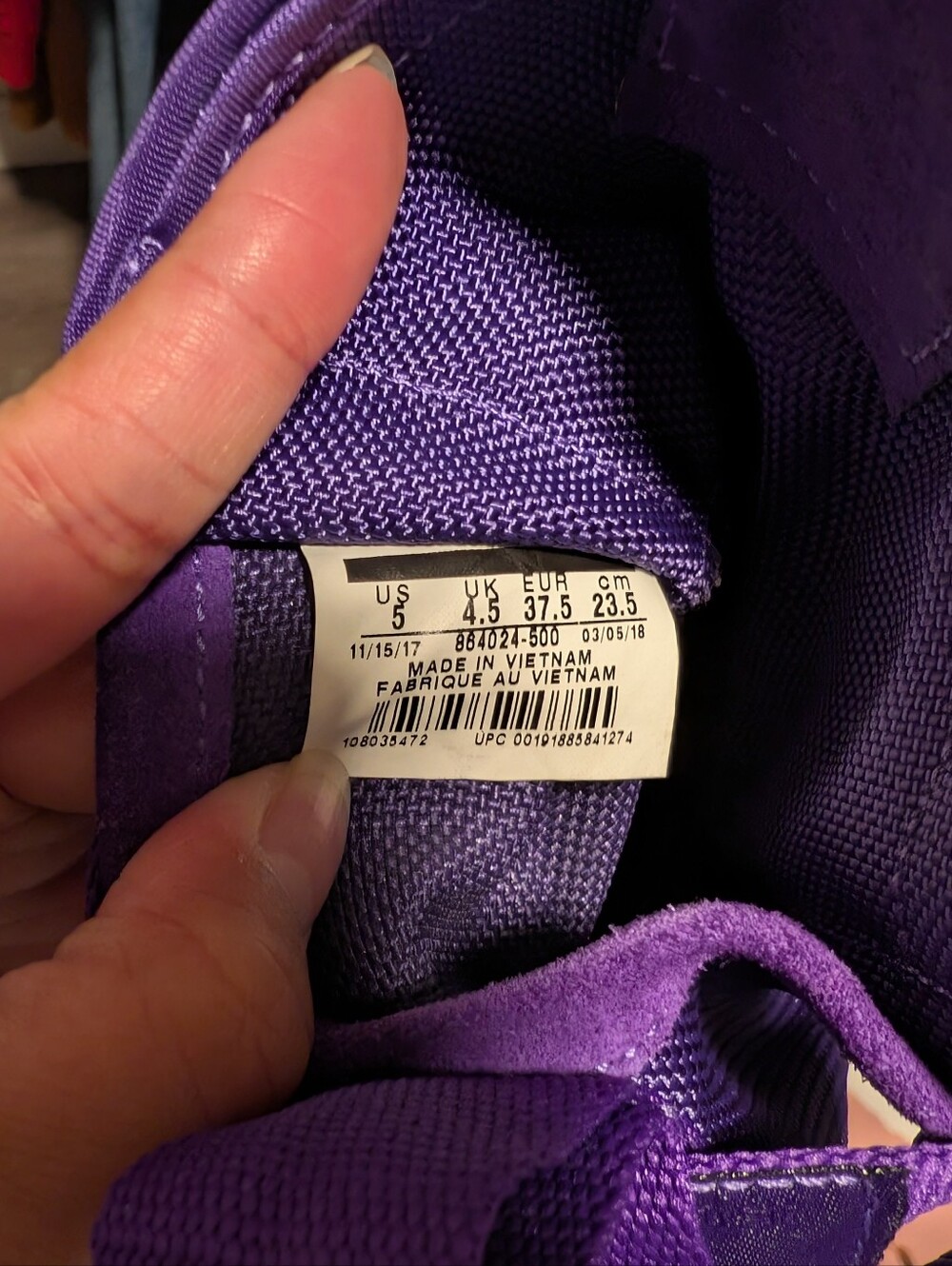 Nike Purple High-Top SF Air Force 1 Boots - Picture 4 of 4